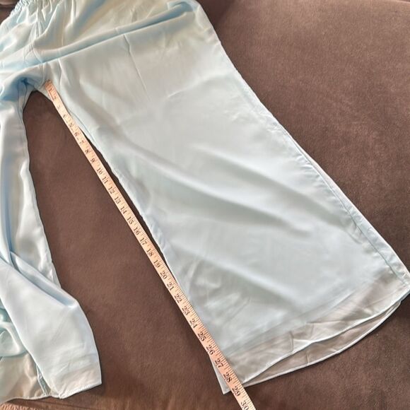 Women’s Blue 2 Piece Layered Asymmetrical Chiffon Formal Pant Suit Size 22W NEW - Picture 12 of 15